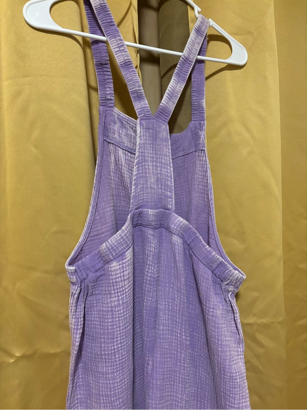 Zenana Outfitters Lavender Acid Wash Wide-Leg Romper Overalls - Picture 4 of 4